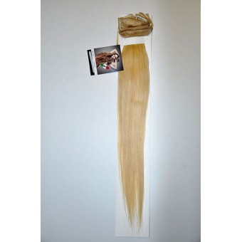 Extension Clip, Capelli Veri, Remy 100% Allungamento 55cm 7 Fasce Biondo Luminoso #613