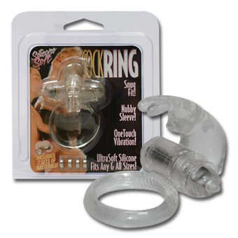 Anello Fallico Vibrante, Soft Cockring in Silicone con Coniglietto