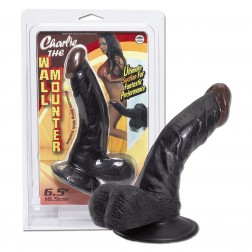 Dildo Realistico Nero, attacca al Muro Charlie the wall Mounter