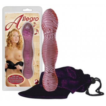 Dildo di design in Vetro Rosa, Anallergico Alta qualita 19 cm 