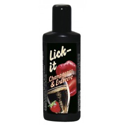 Lick It, Gel Lubrificante, gusto Champagne e Fragola, Oral Sex