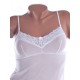 Chemise Bianca Molto trasparente con String - Taglia M