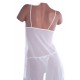 Chemise Bianca Molto trasparente con String - Taglia M