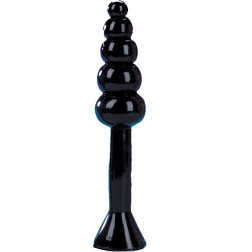 Plug anale Nero, Plug morbido con ventosa, Big tower 28cm x 5