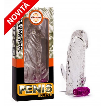 Prolunga Fallica in silicone Vibrante, Estensione del pene, Mega Dick Sleeve