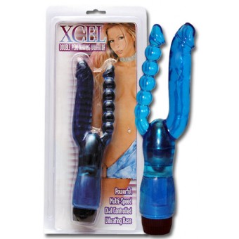 Vibratore Doppio, Morbido Jelly, Xcel Blue