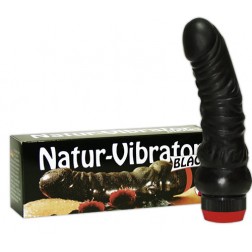 Vibratore Realistico Nero, Natur Vibrator Nero, 17 cm