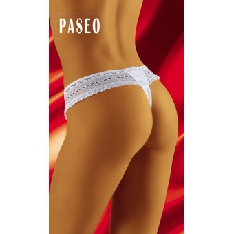 Wolbar Lingerie Paseo Tanga Microfibra Pizzo Bianco - Taglie Varie